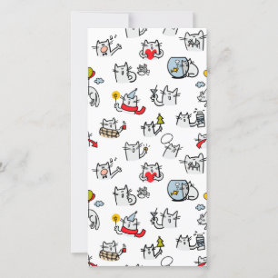 Hübsche Katzen, Milch und Magie. Dankeskarte