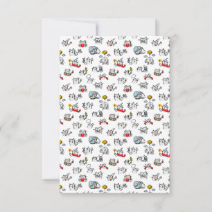 Hübsche Katzen, Milch und Magie. Dankeskarte