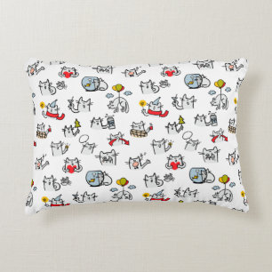 Hübsche Katzen, Milch und Magie. Dekokissen