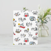 Hübsche Katzen, Milch und Magie. Einladung (Stehend Vorderseite)