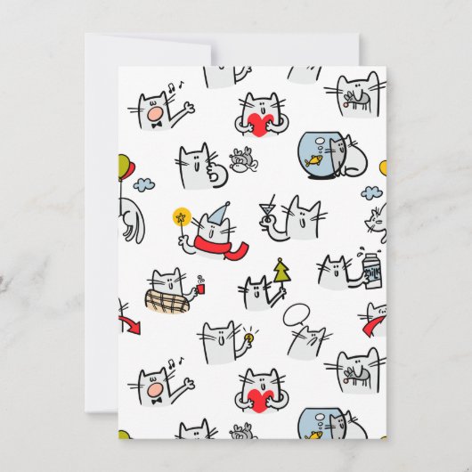 Hübsche Katzen, Milch und Magie. Einladung (Vorderseite)