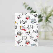 Hübsche Katzen, Milch und Magie. Einladung (Stehend Vorderseite)