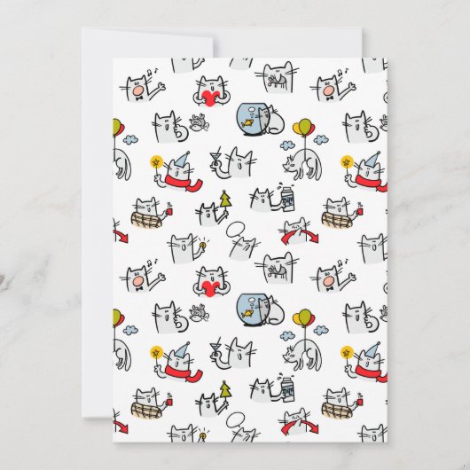 Hübsche Katzen, Milch und Magie. Einladung (Vorderseite)