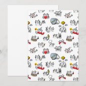 Hübsche Katzen, Milch und Magie. Einladung (Vorne/Hinten)