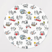 Hübsche Katzen, Milch und Magie. Etiketten (Design 1)