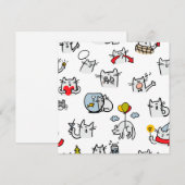 Hübsche Katzen, Milch und Magie. Feiertagskarte (Vorne/Hinten)