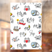 Hübsche Katzen, Milch und Magie. Fensteraufkleber (Blatt 2)