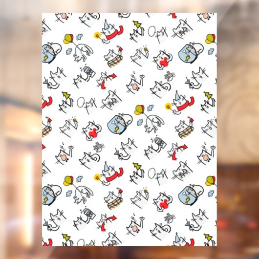 Hübsche Katzen, Milch und Magie. Fensteraufkleber (Blatt 2)