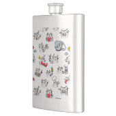 Hübsche Katzen, Milch und Magie. Flachmann (Links)