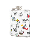 Hübsche Katzen, Milch und Magie. Flachmann (Links)