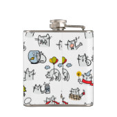 Hübsche Katzen, Milch und Magie. Flachmann (Rückseite)
