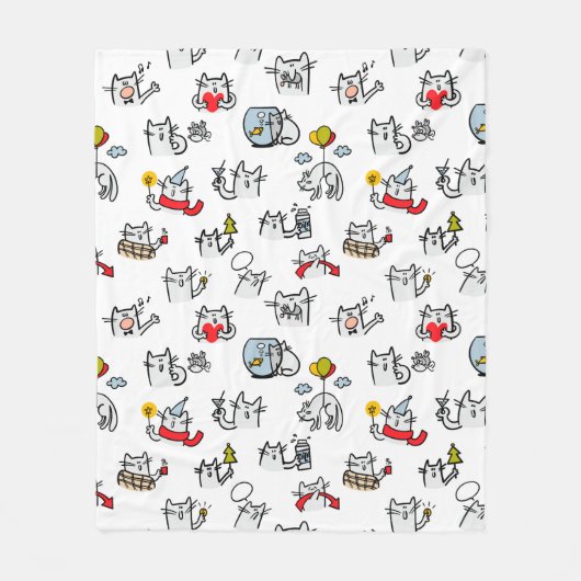 Hübsche Katzen, Milch und Magie. Fleecedecke (Vorderseite)