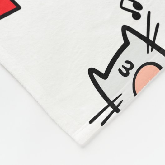 Hübsche Katzen, Milch und Magie. Fleecedecke (Ecke)