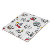 Hübsche Katzen, Milch und Magie. Fliese (Seite)