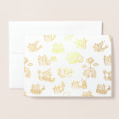 Hübsche Katzen, Milch und Magie. Folienkarte (Vorderseite mit Umschlag)