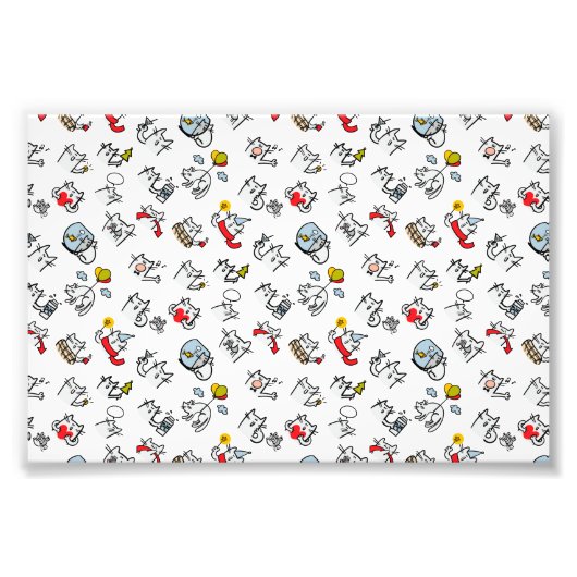 Hübsche Katzen, Milch und Magie. Fotodruck (Vorne)