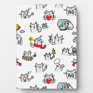 Hübsche Katzen, Milch und Magie. Fotoplatte