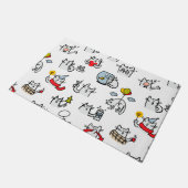 Hübsche Katzen, Milch und Magie. Fußmatte (Schrägansicht)