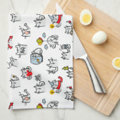 Hübsche Katzen, Milch und Magie. Geschirrtuch (Viertel Falte)