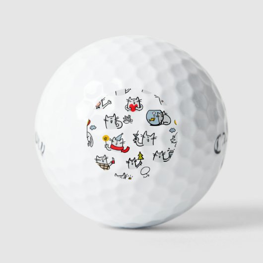 Hübsche Katzen, Milch und Magie. Golfball (Vorderseite)