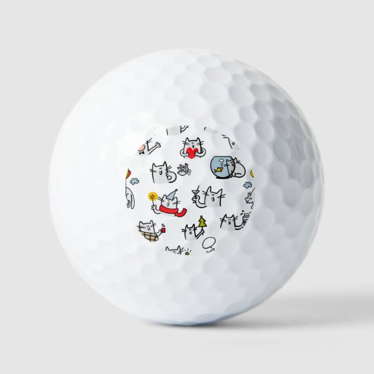 Hübsche Katzen, Milch und Magie. Golfball (Vorderseite)