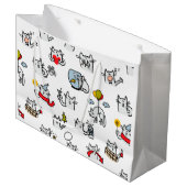 Hübsche Katzen, Milch und Magie. Große Geschenktüte (Vorderseite Schrägansicht)