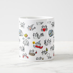 Hübsche Katzen, Milch und Magie. Jumbo-Tasse