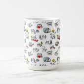 Hübsche Katzen, Milch und Magie. Kaffeetasse (Mittel)