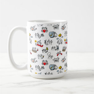 Hübsche Katzen, Milch und Magie. Kaffeetasse
