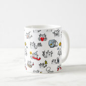 Hübsche Katzen, Milch und Magie. Kaffeetasse (VorderseiteRechts)