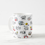 Hübsche Katzen, Milch und Magie. Kaffeetasse (Vorderseite Links)