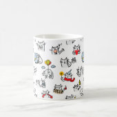 Hübsche Katzen, Milch und Magie. Kaffeetasse (Mittel)