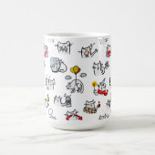 Hübsche Katzen, Milch und Magie. Kaffeetasse (Mittel)