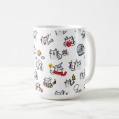 Hübsche Katzen, Milch und Magie. Kaffeetasse (VorderseiteRechts)