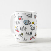 Hübsche Katzen, Milch und Magie. Kaffeetasse (Vorderseite Links)