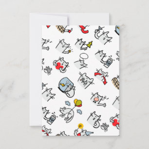 Hübsche Katzen, Milch und Magie. Karte
