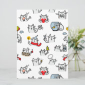 Hübsche Katzen, Milch und Magie. Karte (Stehend Vorderseite)