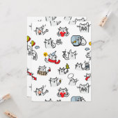 Hübsche Katzen, Milch und Magie. Karte (Vorderseite/Rückseite Beispiel)