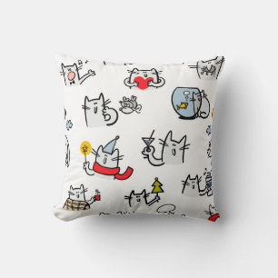 Hübsche Katzen, Milch und Magie. Kissen