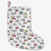 Hübsche Katzen, Milch und Magie. Kleiner Weihnachtsstrumpf (Vorderseite)