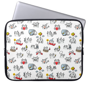 Hübsche Katzen, Milch und Magie. Laptopschutzhülle