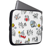 Hübsche Katzen, Milch und Magie. Laptopschutzhülle (Vorne Rechts)