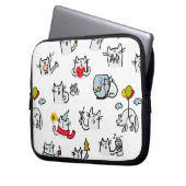 Hübsche Katzen, Milch und Magie. Laptopschutzhülle (Vorderseite Links)