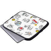 Hübsche Katzen, Milch und Magie. Laptopschutzhülle (Vorne Knopf)