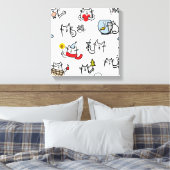 Hübsche Katzen, Milch und Magie. Leinwanddruck (Insitu (Schlafzimmer))