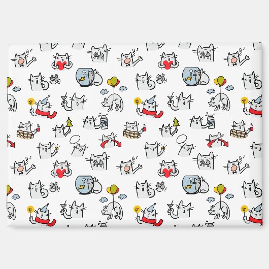 Hübsche Katzen, Milch und Magie. Magnet (Vorderseite)