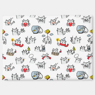 Hübsche Katzen, Milch und Magie. Magnet