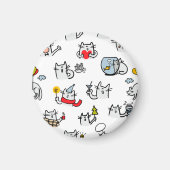 Hübsche Katzen, Milch und Magie. Magnet (Vorne)