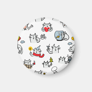 Hübsche Katzen, Milch und Magie. Magnet