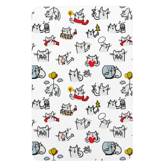 Hübsche Katzen, Milch und Magie. Magnet (Vertikal)